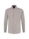 Fedeli Button-up T-shirt In Gray