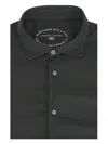 Fedeli Buttoned Collared Shirt In Black