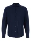 Fedeli Buttoned-front Wool Shirt In Blue