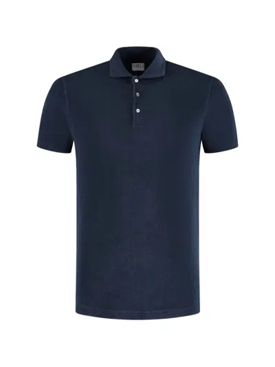 Fedeli Buttoned Polo Shirt In Blue