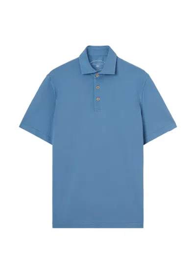 Fedeli Buttoned Polo Shirt In Blue