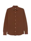 Fedeli Buttoned Shirt In Brown