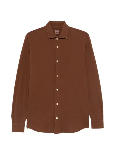 Fedeli Buttoned Shirt In Brown