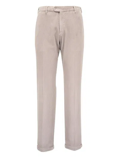 Fedeli Buttoned Trousers In Gray