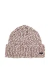 Fedeli Cable-knit Beanie In Pink