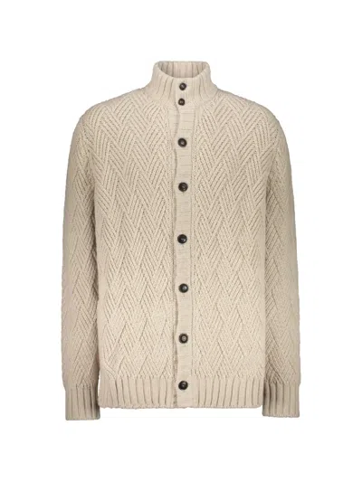 Fedeli Cable-knit Button Cardigan In Neutral