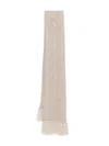 Fedeli Cable-knit Tassel-detail Scarf In Neutral