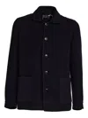 Fedeli Cambridge Buttoned Jacket In Blue