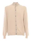 Fedeli Cardigan Favonius In Cashmere Sabbia Uomo In Gold