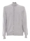 Fedeli Button Cardigan L/s Knitted Sweater Man In Gray