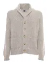 Fedeli Button Cardigan L/s Knitted Sweater Man In Multicolor
