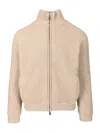 Fedeli Cardigan Zip Tandrea 100 Cachemire Vanisette Knitwear Beige In Neutral