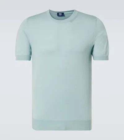 Fedeli Cashmere And Silk Top In Blue