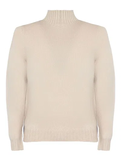 Fedeli Cashmere-blend Jumper In Neutral