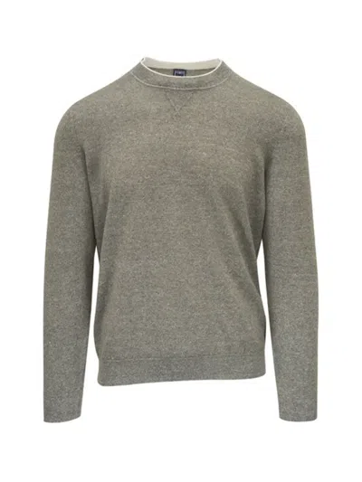 Fedeli Cashmere Crew Neck Sweater In Green
