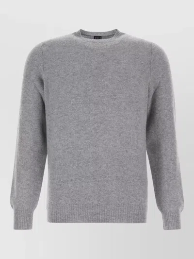 Fedeli Cashmere Crew Neck Sweater Long Sleeves In Gray