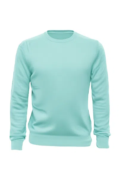 Fedeli Cashmere Crewneck Sweater In Blue