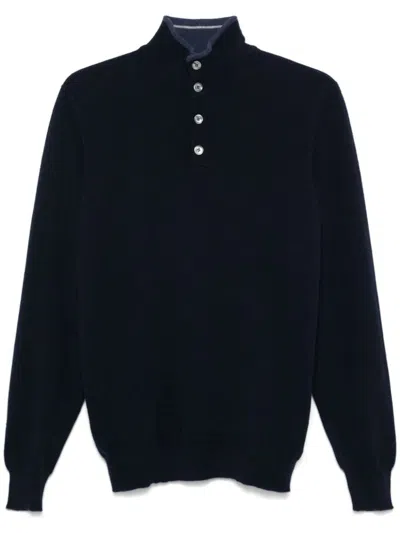 Fedeli Cashmere Knit Sweater In Black