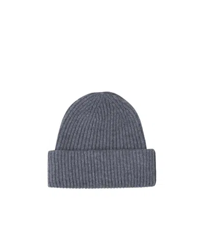 Fedeli Cashmere Knitted Hat In Gray