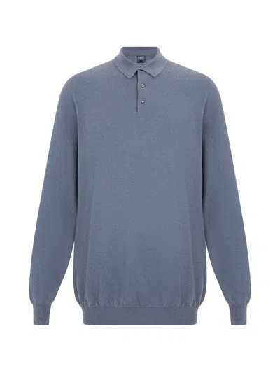 Fedeli Cashmere Long-sleeve Sweater In Blue