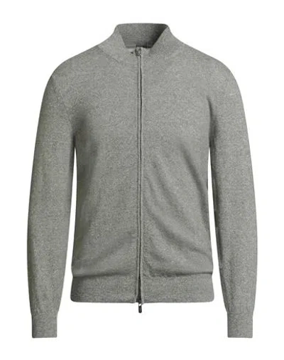 Fedeli Cashmere Man Cardigan Sage Green Size 48 Cashmere, Linen