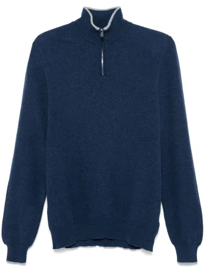 Fedeli Cashmere Pullover In Blue