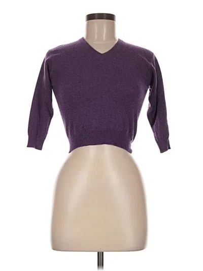 Pre-owned Fedeli Cashmere Pullover Sweater In Purple