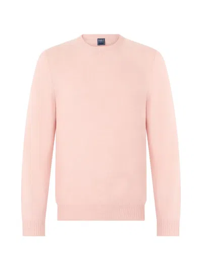 Fedeli Cashmere Round-neck Sweater In Pink
