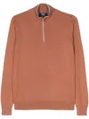 Fedeli Cashmere-silk Blend Fine-knit Jumper In Orange