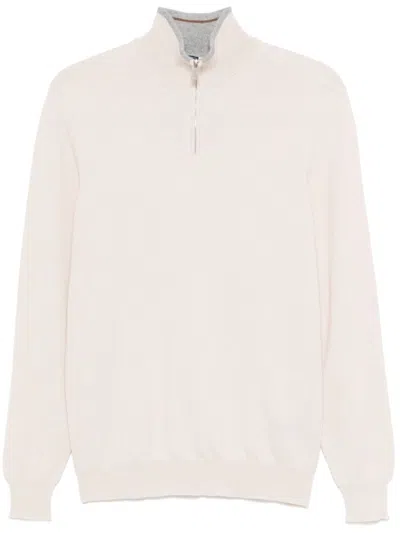 Fedeli Cashmere Sweater In Neutrals