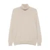 Fedeli Cashmere Roll-neck Top In Neutral