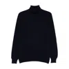 Fedeli Turtleneck Sweater Knitwear Blue In Black