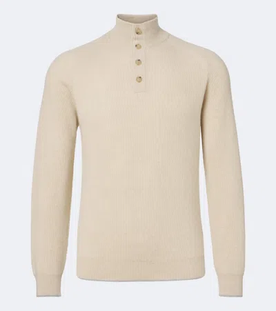 Fedeli Cashmere Turtleneck Sweater In Neutral