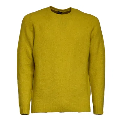 Fedeli Cashmere Wool Sweater Mini For Men In Yellow