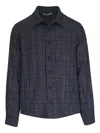 Fedeli Checked-pattern Shirt Jacket In Gray