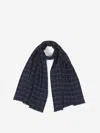 Fedeli Checkered Pattern Scarf In Checkered Motif