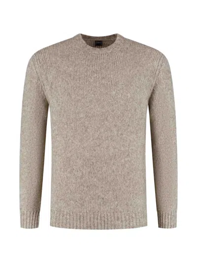 Fedeli Chunky-knit Crew-neck Sweater In Neutral