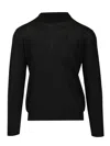 Fedeli Collo Camino Derby Special 140s 100 Lana Knitwear Black In Black