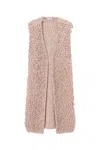 Fedeli "corallo" Sleevelees Jacket In Neutral