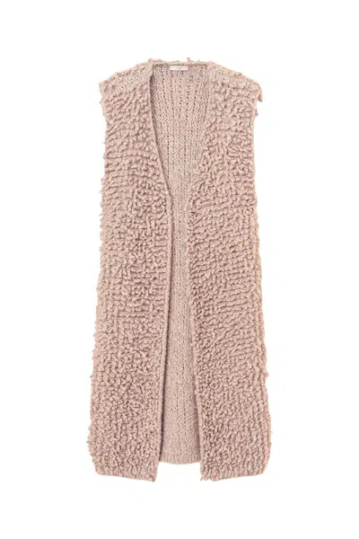 Fedeli "corallo" Sleevelees Jacket In Neutral