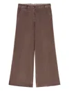 Fedeli Corduroy Button Fastening Trousers In Brown