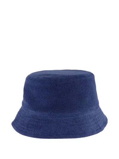 Fedeli Cotton Bucket Hat In Blue