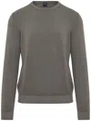 Fedeli Cotton Crew Neck Jumper In Grey