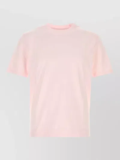 Fedeli Cotton Crew Neck T Shirt Short Sleeves In Pink