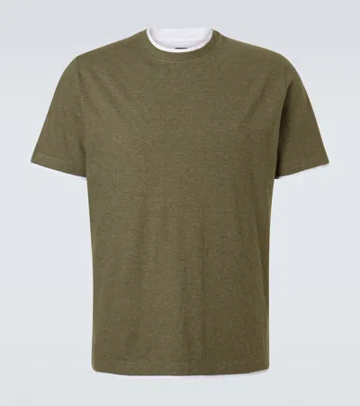 Fedeli Cotton Jersey T-shirt In Green