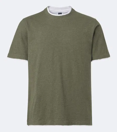 Fedeli Cotton Jersey T-shirt In Green
