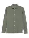 Fedeli Sean Long-sleeve Button-down Shirt In Green