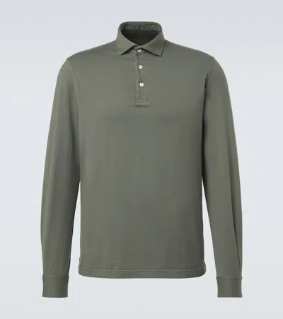 Fedeli Cotton Piqué Polo Shirt In Green