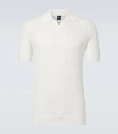 Fedeli Cotton Piqué Polo Shirt In White