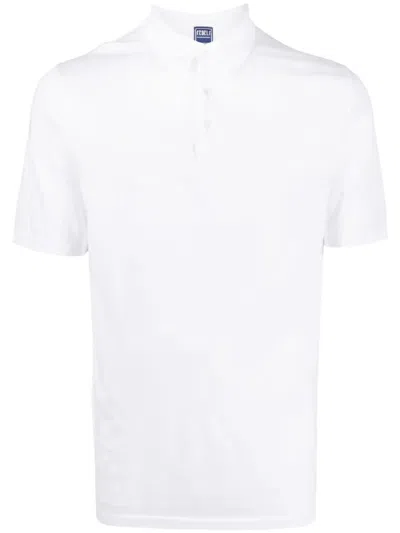 Fedeli Cotton Piqué Polo Shirt In White